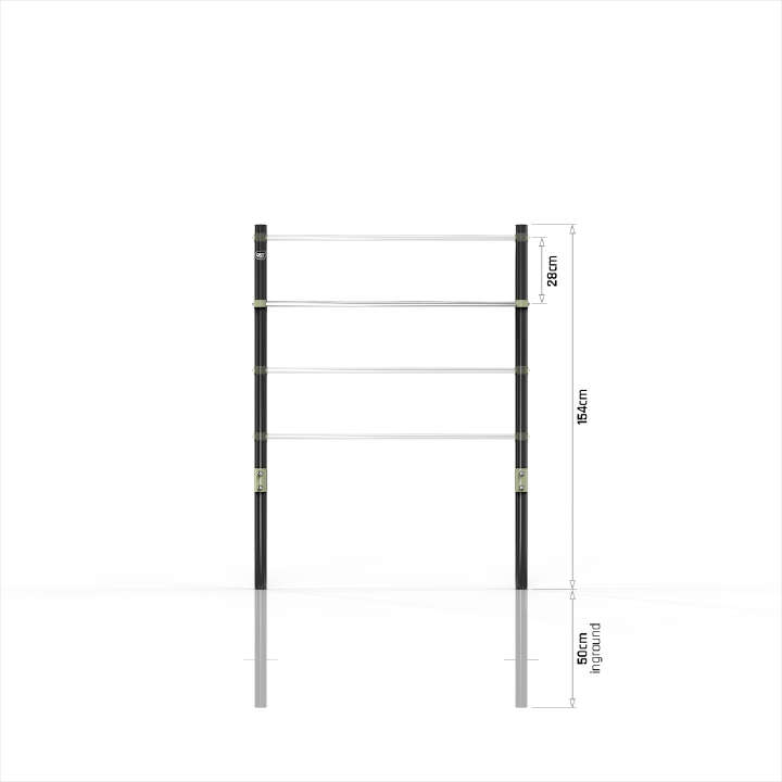 EXIT TOYS Höhenverstellbare Edelstahl Reckstange Ivy